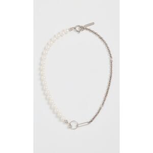 Justine Clenquet Marley Pearl and Silver Necklace - Palladium